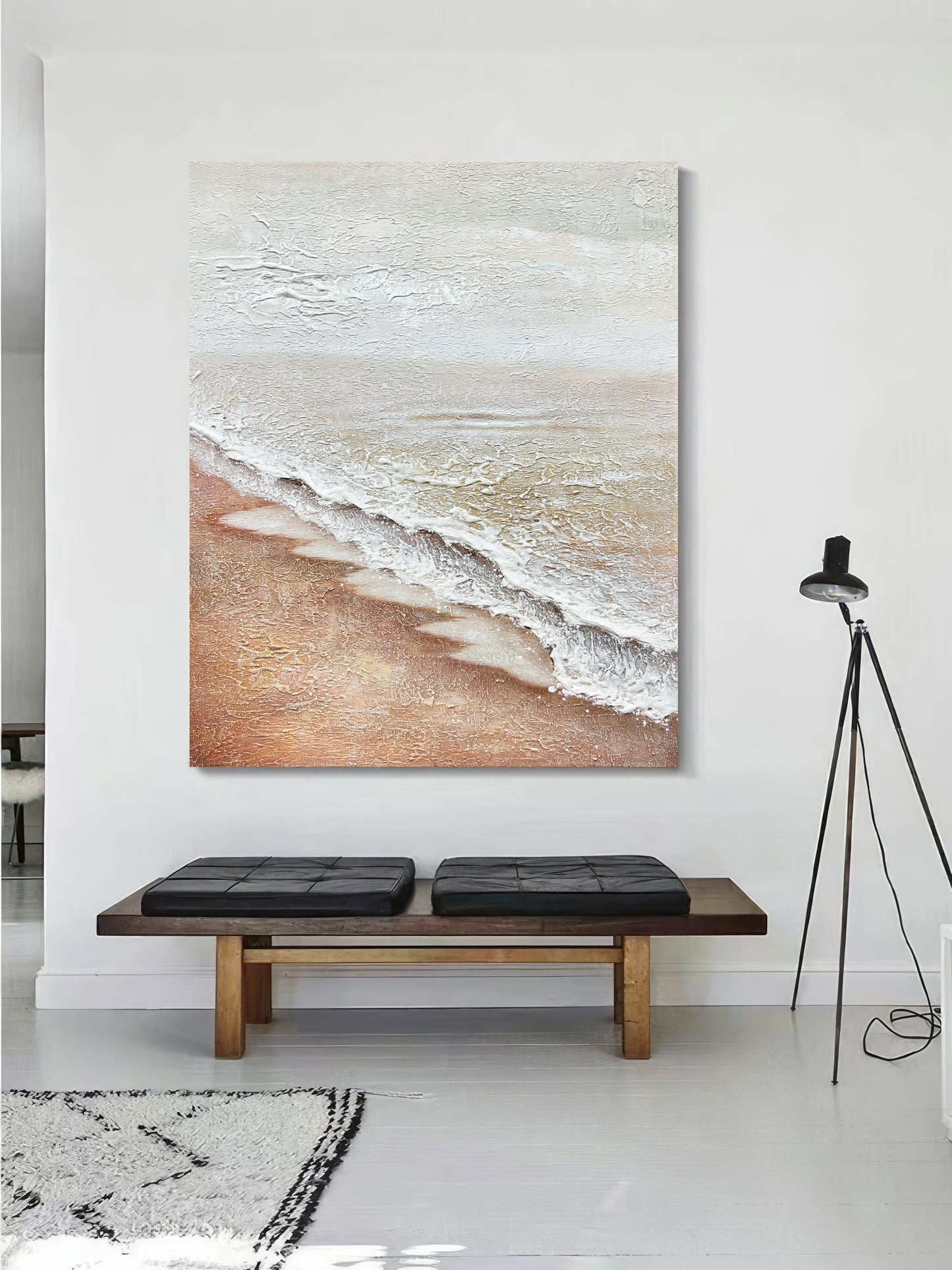 Abstract Ocean Painting 3D Ocean Texture Painting,Ocean Waves Painting Original Ocean Art