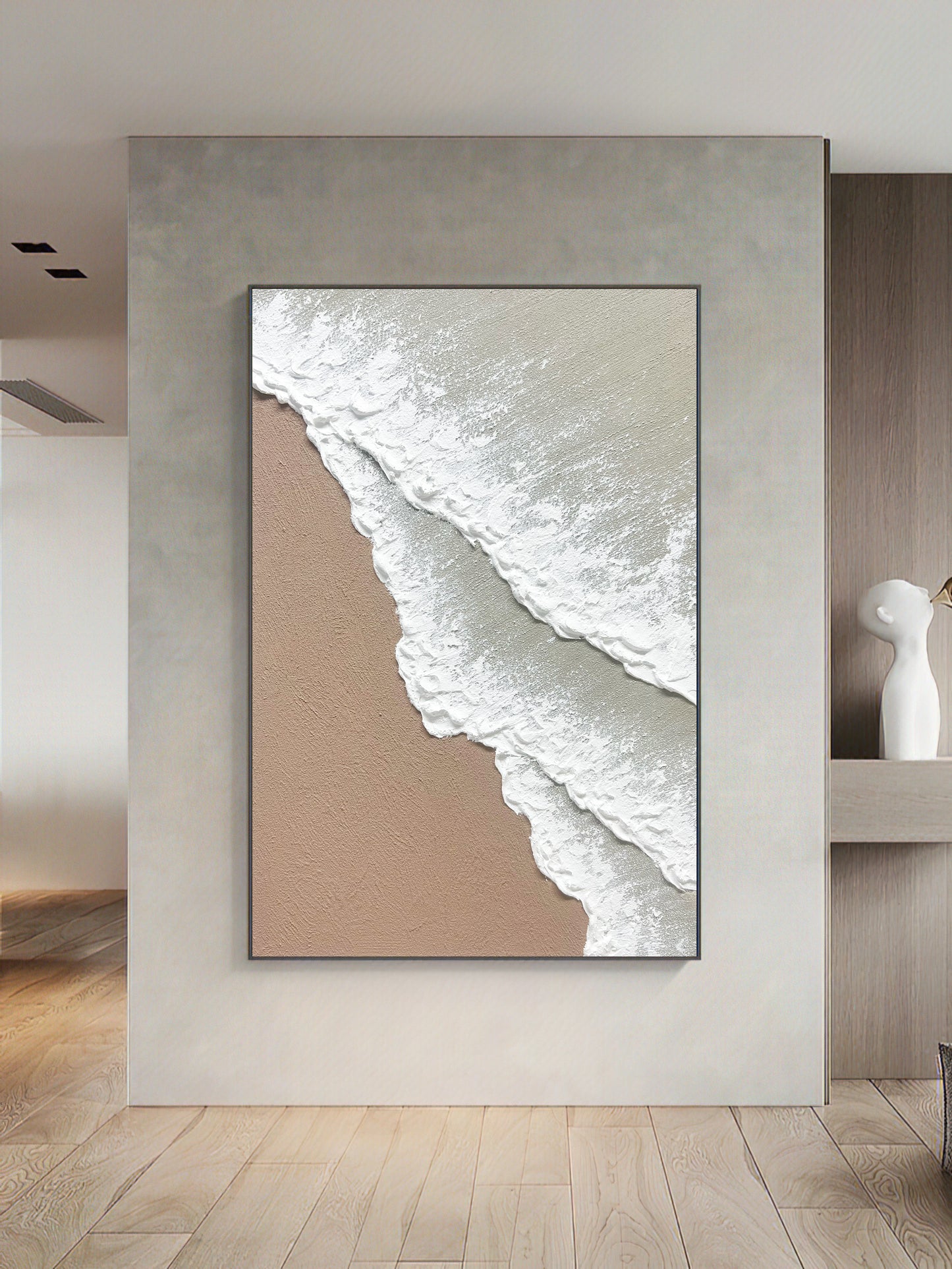 Abstract Ocean Painting 3D Ocean Texture Painting,Ocean Waves Painting Original Ocean Art
