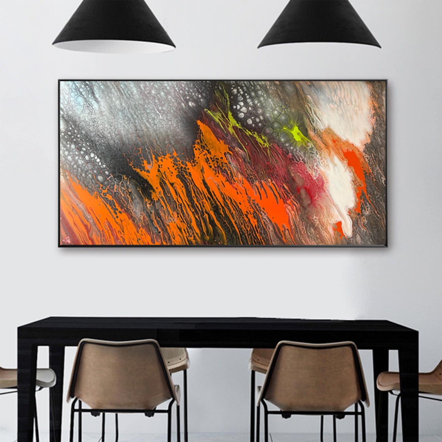 Modern wall art painting,Acrylic fluid art painting ,Acrylic pour painting on canvas,abstract art