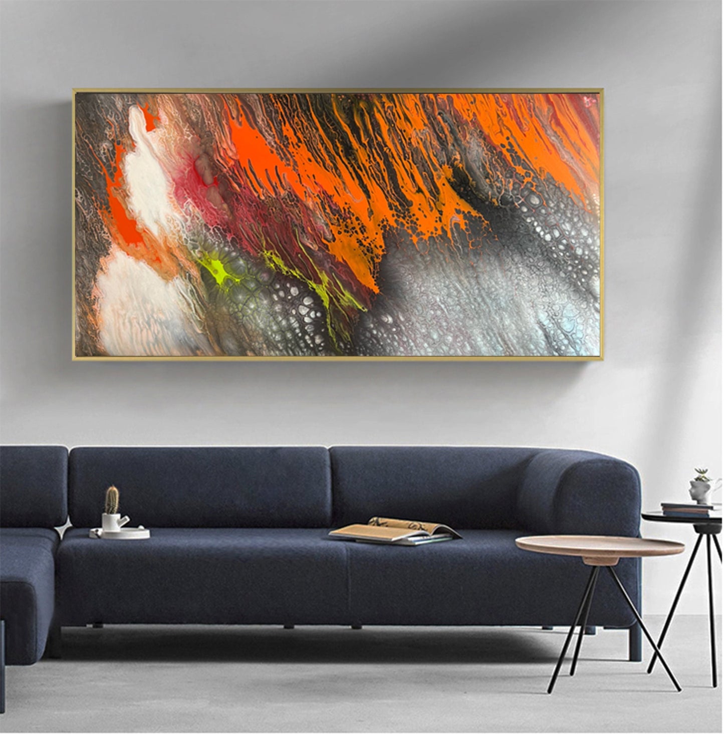 Modern wall art painting,Acrylic fluid art painting ,Acrylic pour painting on canvas,abstract art