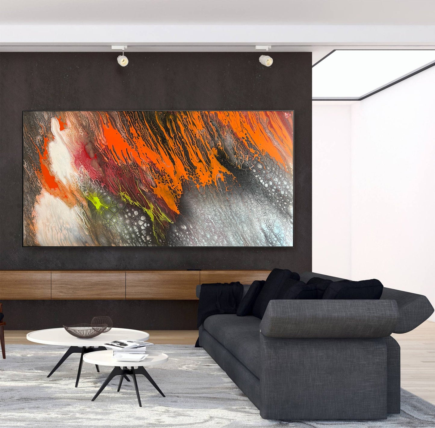 Modern wall art painting,Acrylic fluid art painting ,Acrylic pour painting on canvas,abstract art