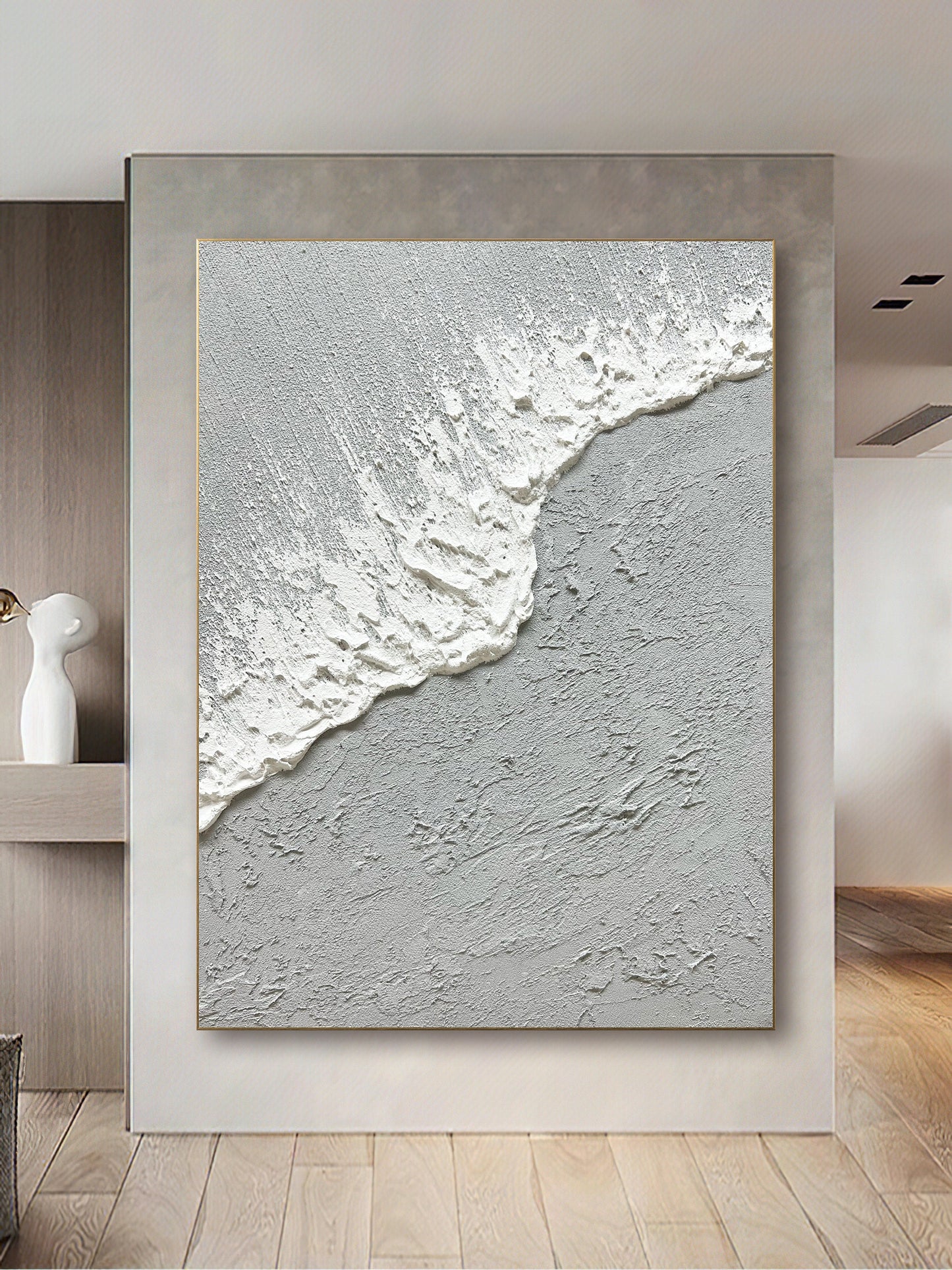 Large Wall Art Abstract Ocean Painting 3D Ocean Texture Painting Ocean Waves Painting Original Ocean Art