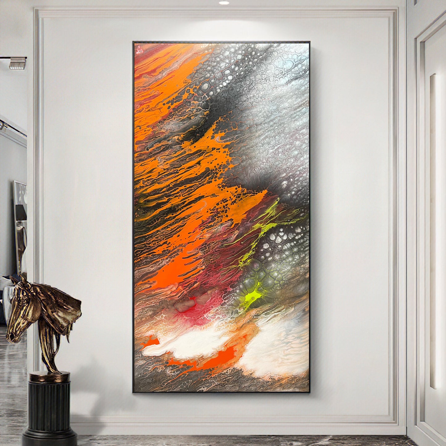 Modern wall art painting,Acrylic fluid art painting ,Acrylic pour painting on canvas,abstract art